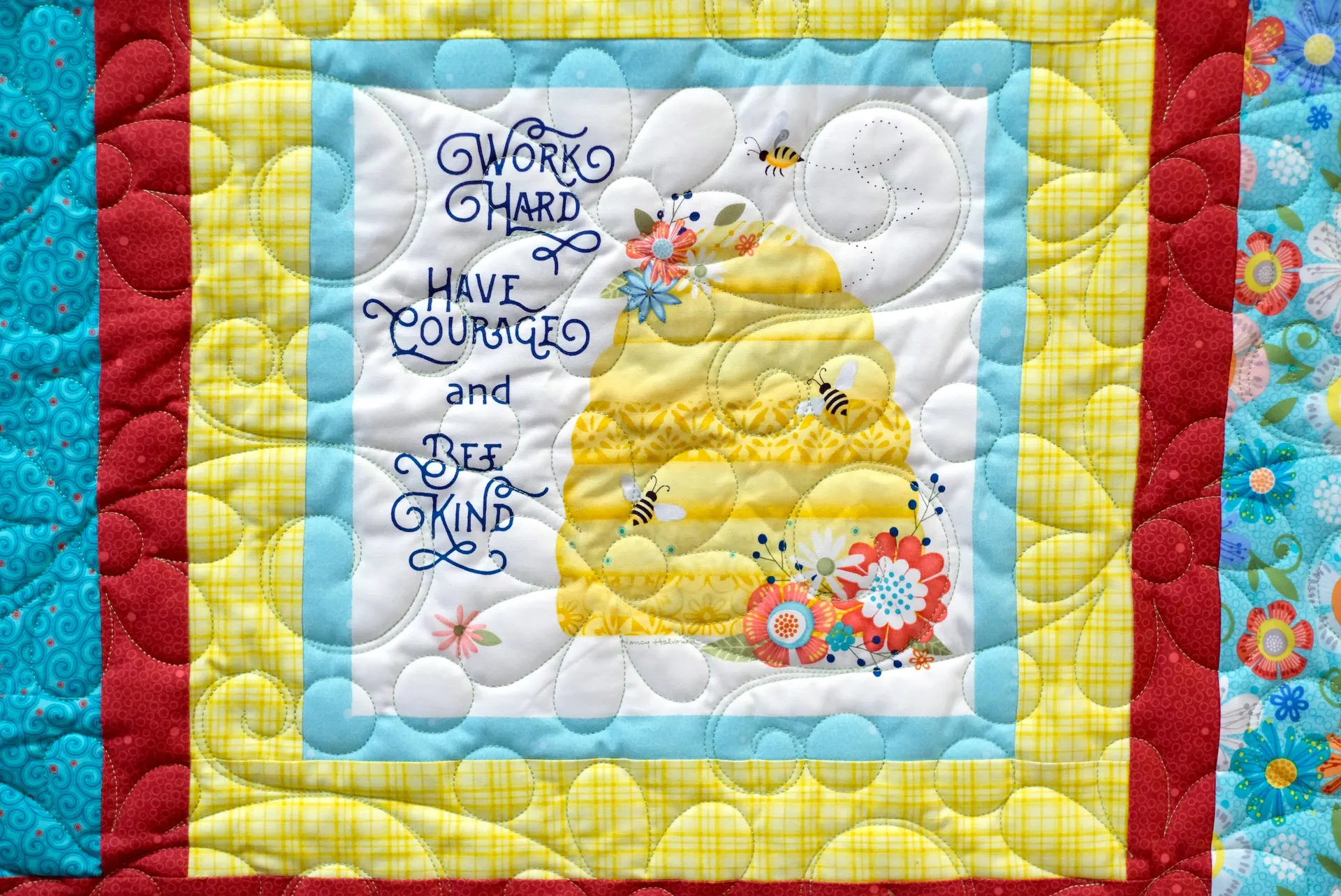 Quilted flower design example